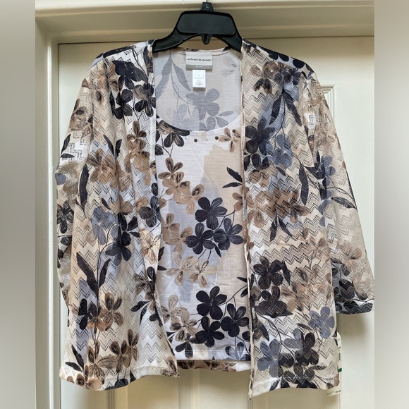 NWT Alfred Dunner Floral Two-in-One Blouse Size PL - Picture 1 of 6